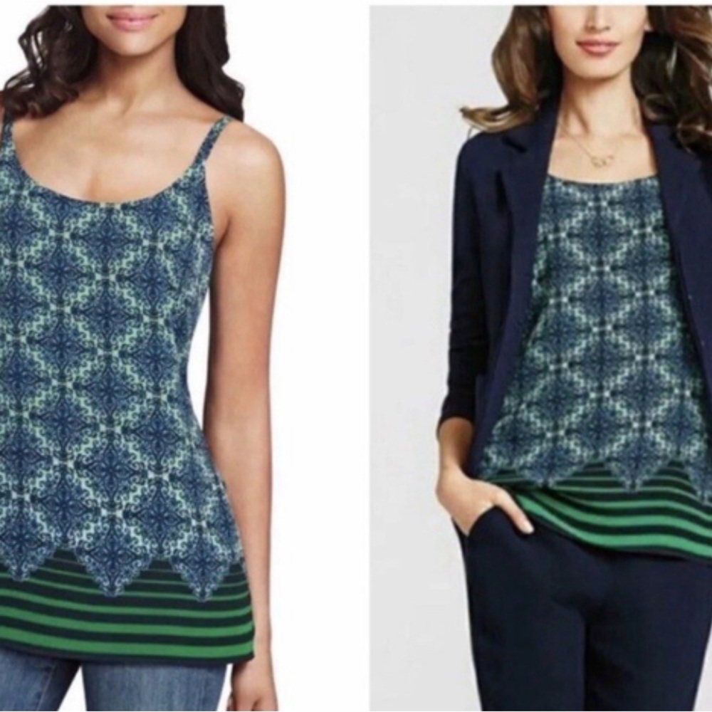 Ladies EUC CAbi | Border Stripe Lined Cami | Style 107 | Size Medium